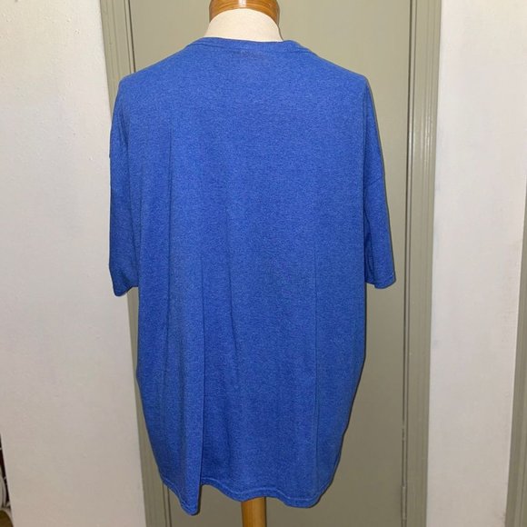 Fruit & Loom Blue Graphic T Shirt Jesus Size 3XL EUC - Picture 2 of 5